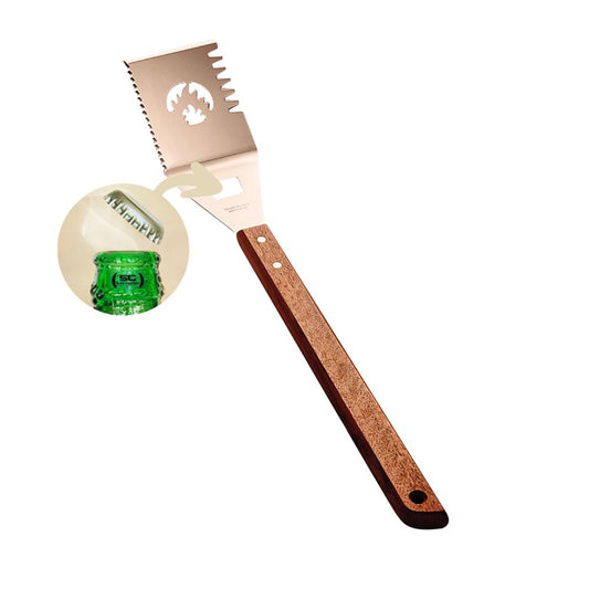 Espátula Multifuncional com Serrilha Churrasco Em Aço Inox e Cabo de Madeira 48cm ECI2 - Tramontina