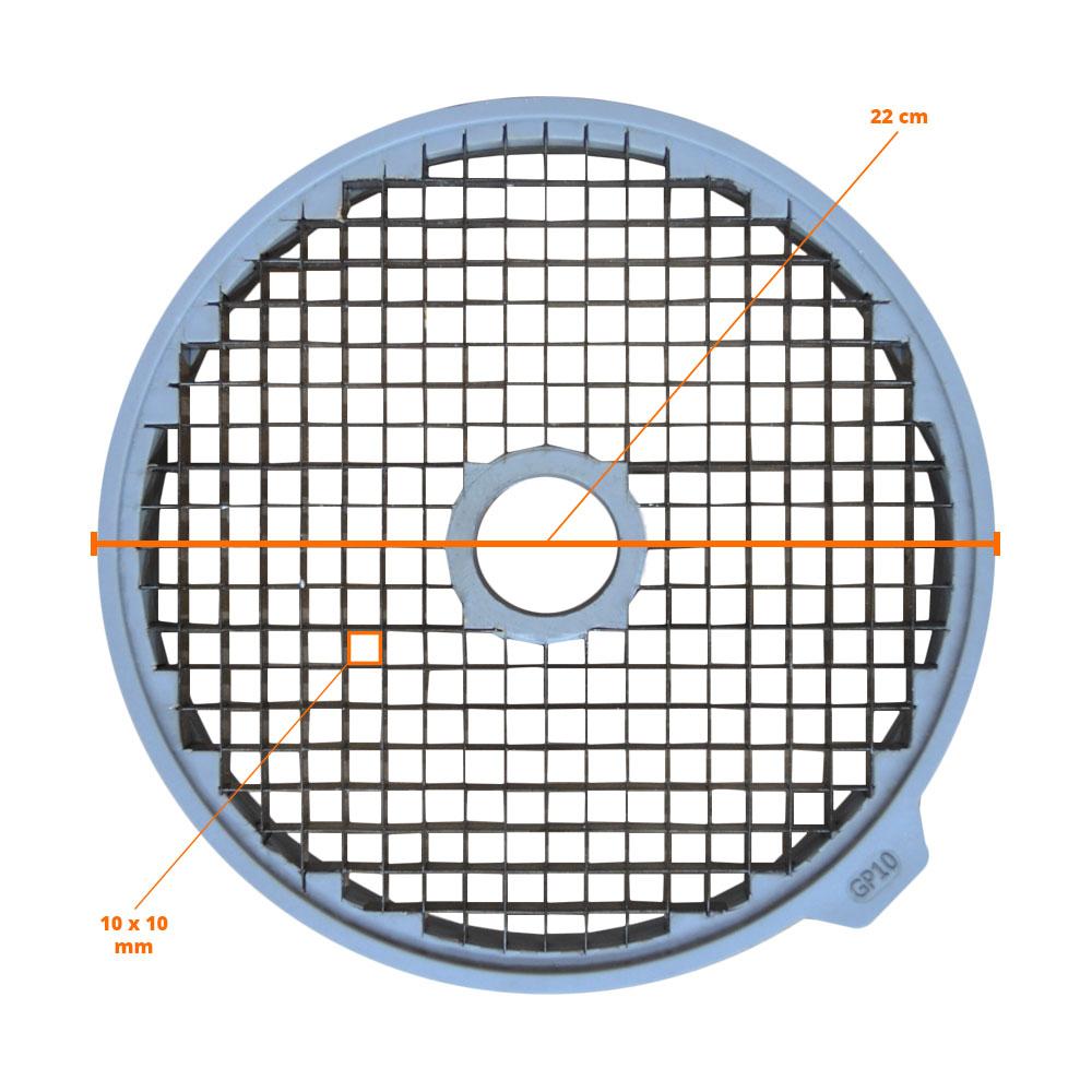 Disco Grade Cubo 10x10mm Para Processador de Alimentos PA7 PRO Cubos 10x10mm GC10 PRO - Skymsen