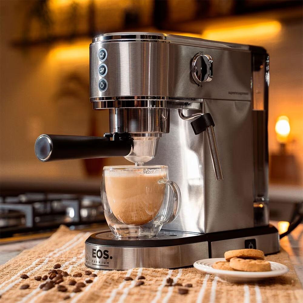 Cafeteira Elétrica Expresso Italiana 3 em 1 Inox Dupla Saída CECF01EC 220V- Eos B170566