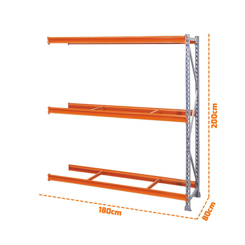 Mini Porta Pallet Continuação 1,8x0,8x2m Estante Para Armazenagem Com 3 Níveis 500kg - Sa Gôndolas