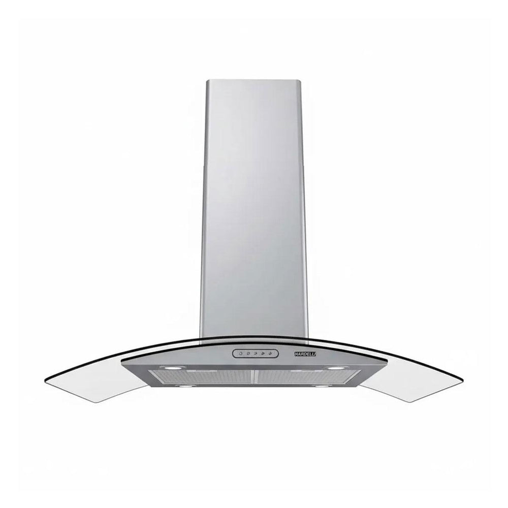 Coifa e Depurador Ilha em Inox e Vidro Curvo 90cm CIVC90 220V - Nardelli 50011410-2