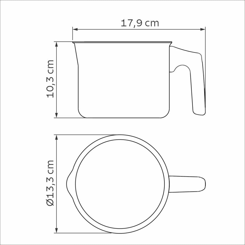 Fervedor Alumínio 12cm 1,1 l Interno e Externo Antiaderente Starflon Vermelho - Tramontina 20329712