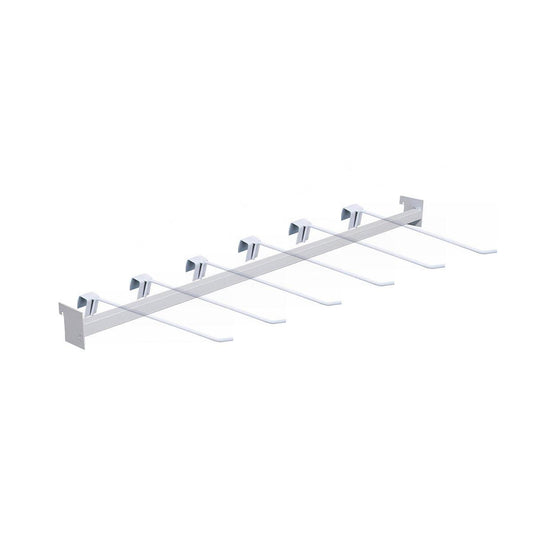 Kit - Régua Para Gondola 91cm + 6 Ganchos Simples - Sa Gondolas