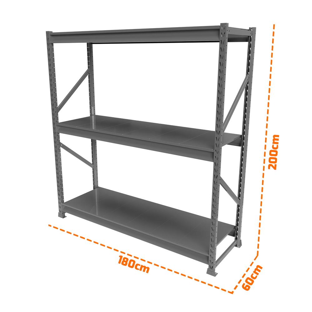 Mini Porta Pallet Slim Inicial Comercial 1,80X0,60X2M Estante de Armazenagem Com Plano - Sa Gôndolas