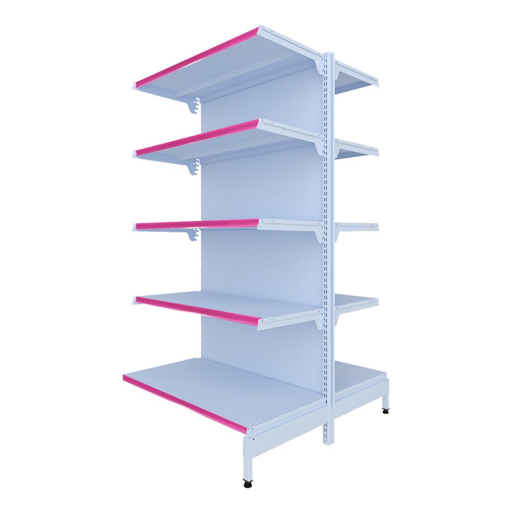 Gôndola Prateleira New Plus 1,70 Central Continuação GCC - Sa Gôndolas Porta Etiquetas Rosa