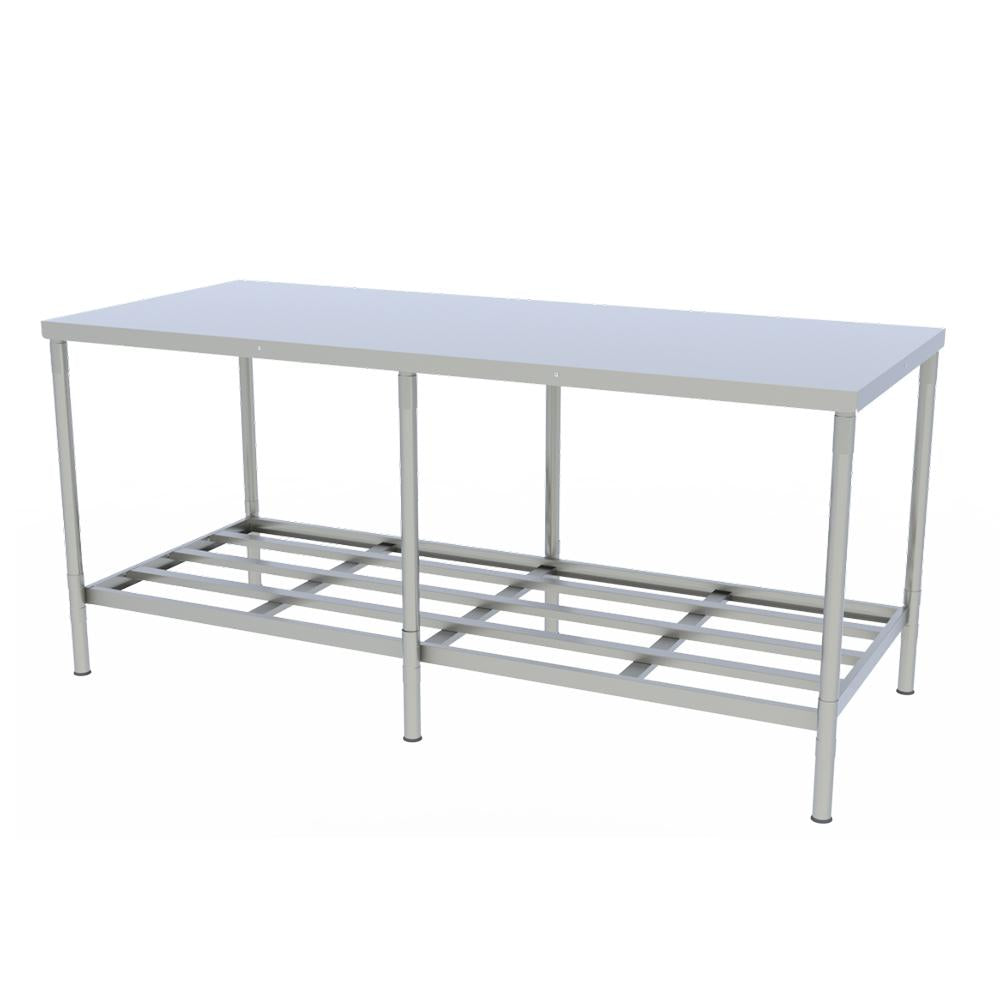 Mesa Bancada De Apoio Inox Desmontável Com Paneleiro 87x190x60cm MES19I – Braesi B18295