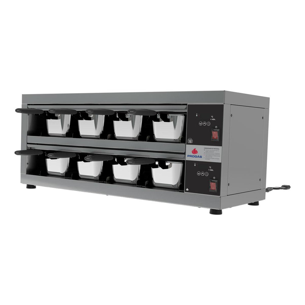 Conservador De Proteínas Profissional Digital Até 80°C 8 Cubas 1600W PRCPROT-08 220V - Progás P46426
