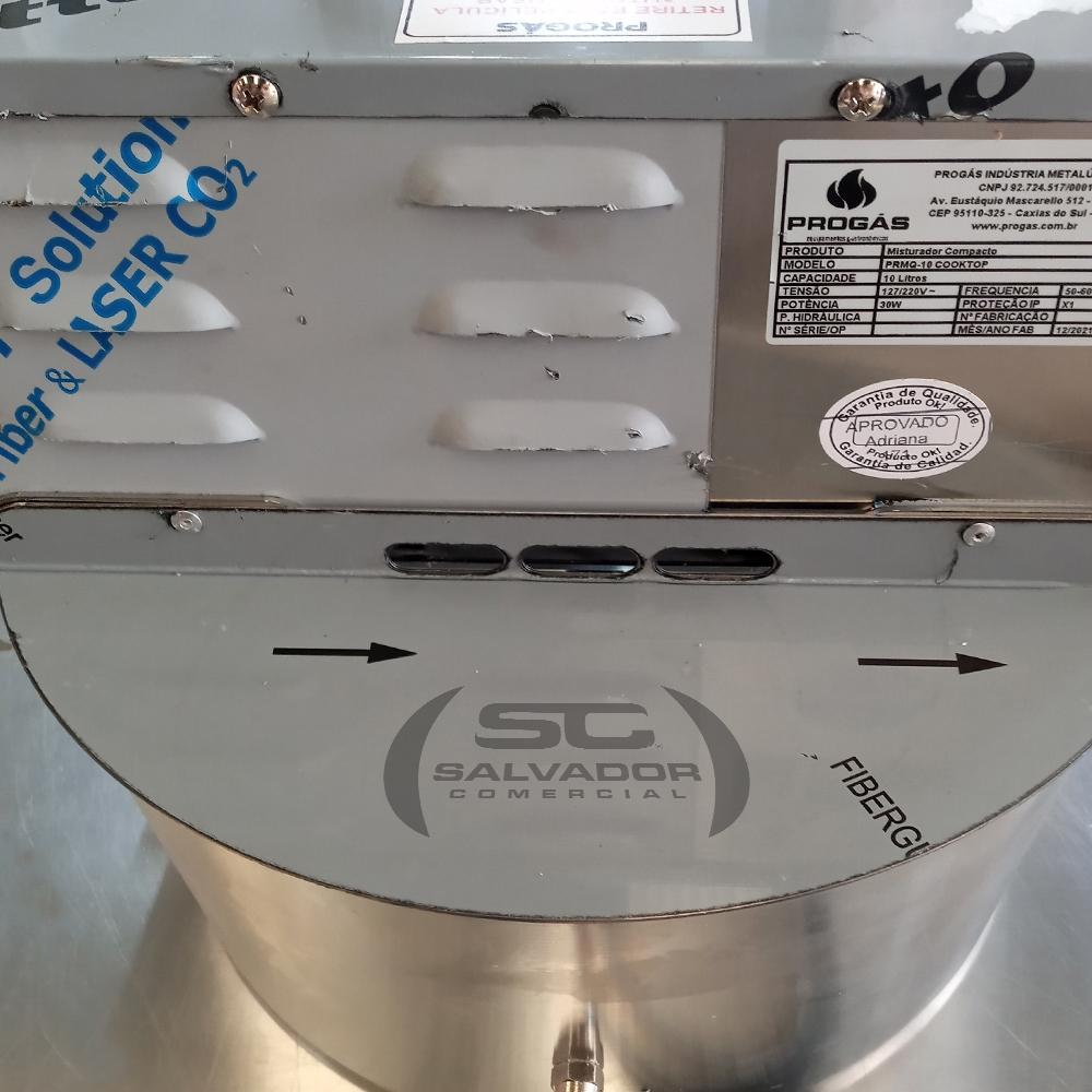Misturador Mixer 10L / 5 kg massa Coxinha Polenta Prmq-10 Cooktop - Progás Bivolt