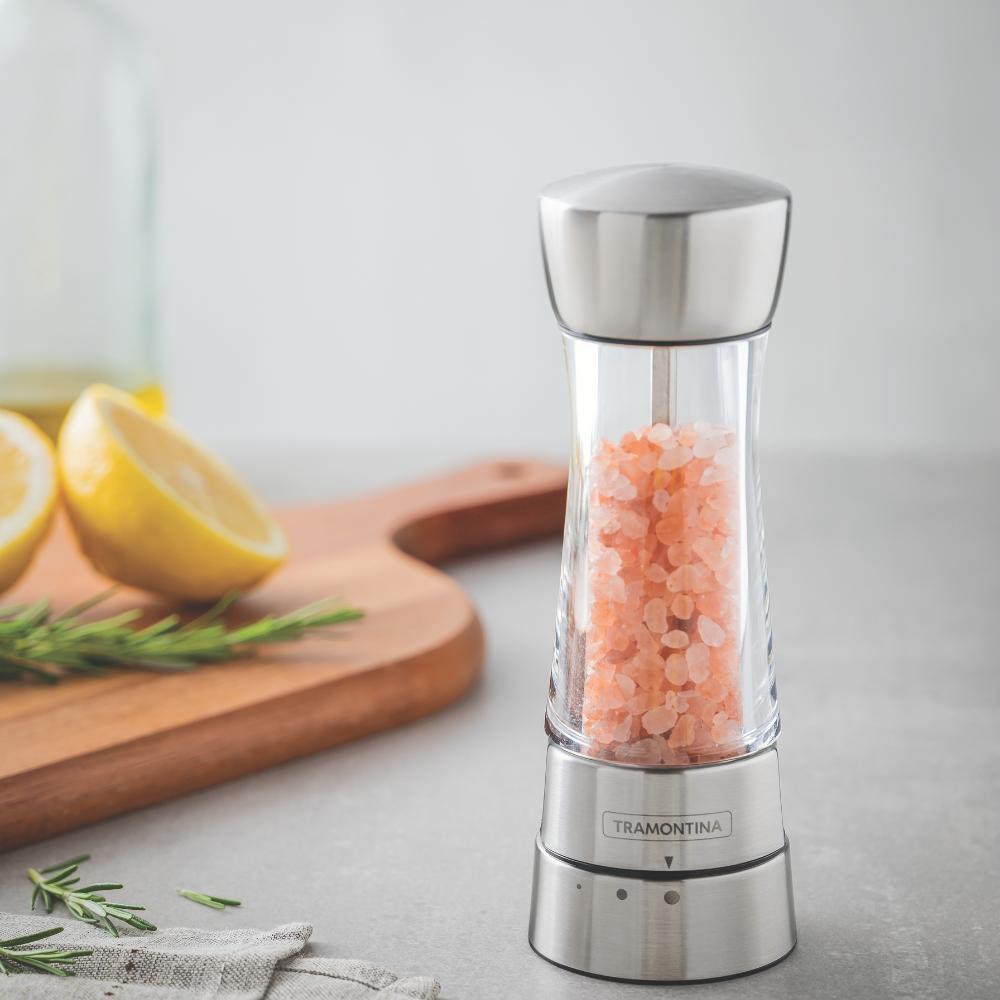 Moedor de Sal ou Pimenta em Aço Inox e Acrílico Com Moinho em Cerâmica - Tramontina 61654100