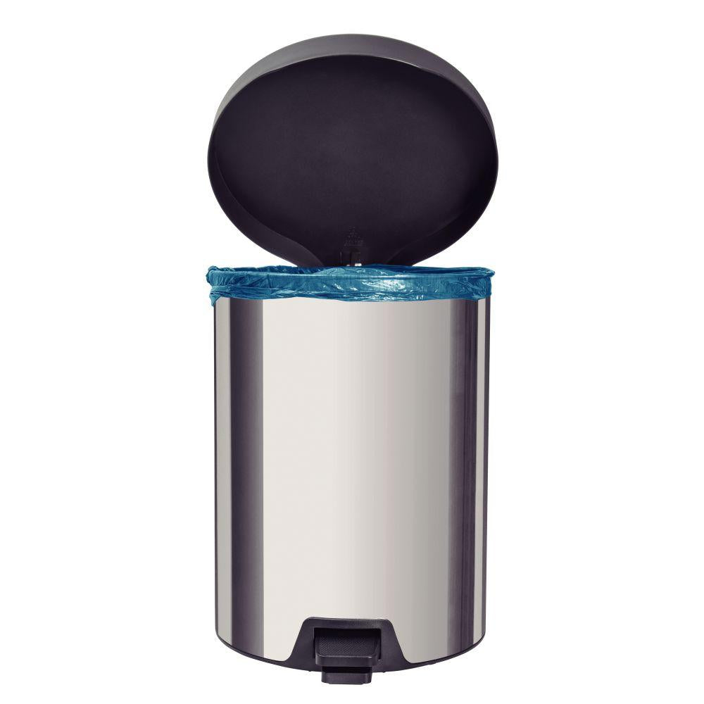 Lixeira Aço Inox Polido New Com Pedal 12 Litros Tampa Plástica - Tramontina 94538712