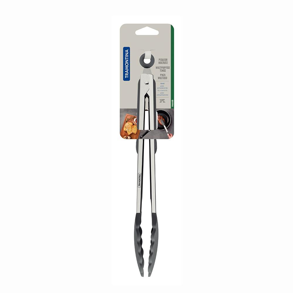 Pegador Térmico Multiuso Para Cozinha Moldê em Silicone Cinza e Aço Inox 35 cm - Tramontina 25817161