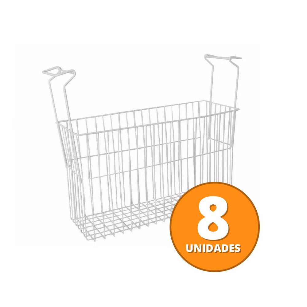 Kit Freezer Horizontal Tampa De Vidro 318/399 Litros NF40 - Metalfrio 220V + 8 Cestos Nextgen Branco