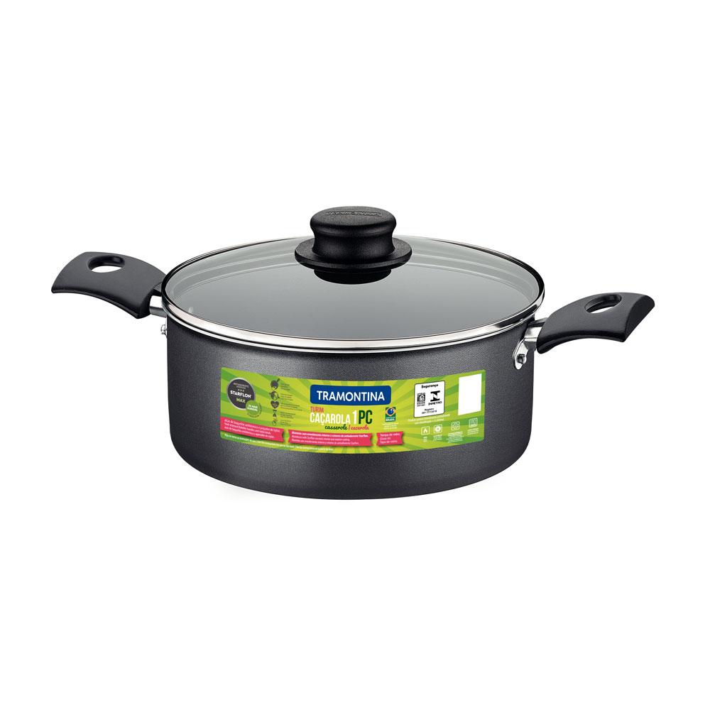 Caçarola Turim Alumínio Antiaderente Chumbo 18cm 2,0l Ptc1 - Tramontina 20261618