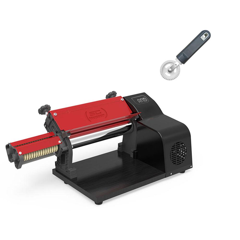 Cilindro Laminador Elétrico Profissional 28cm Preto Com Cortador Talharim 1/4 CV 220V Anodilar + Corta e Fecha