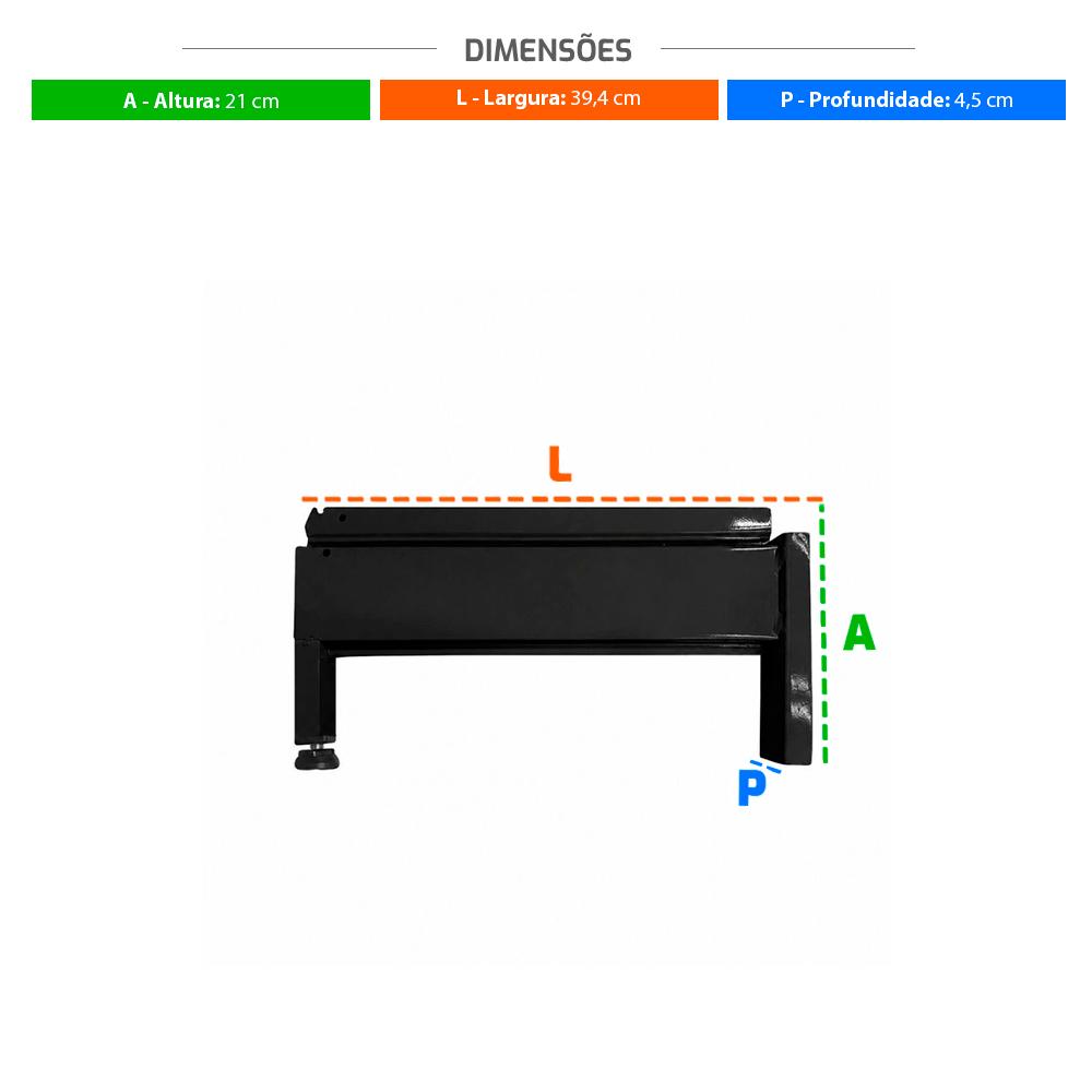 Pé de Encaixe Para Coluna New Plus Base 40cm Preta - Sa Gondolas