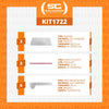 Kit 3 Bandejas Prateleiras 30x73 para Gôndolas New Plus com Porta Etiqueta Vermelho - SA Gôndolas