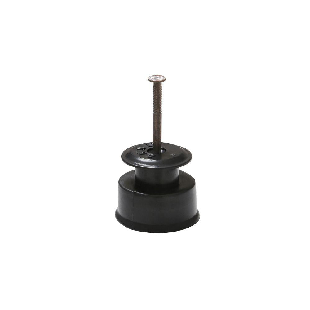 Kit 100 Roldanas Isoladas Preta C/prego 36mm Para Arames Eletrificados em Pead RD36 -ZEBU 2783-9