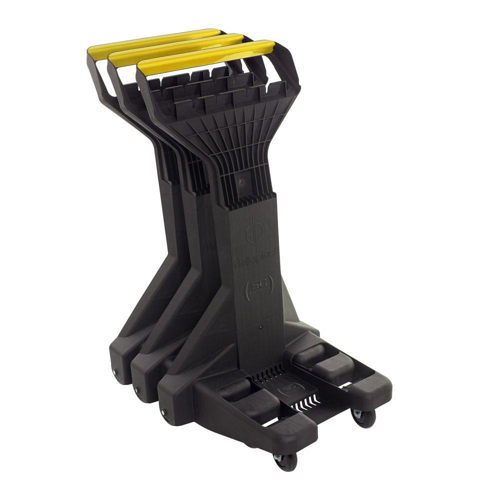 Carrinho de Compras Preto Com Cestos D-500 12kg Removíveis Amarelo - Dellaplast
