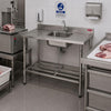 Bancada Mesa 150x70 Inox 304 Com 1 Cuba 60x50x25 Com Grade Inferior - Imeca 6806