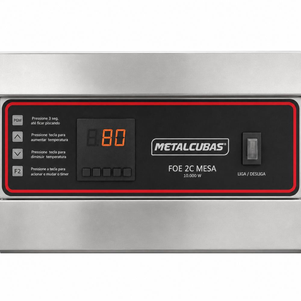 Fritador Zona Fria de Óleo Elétrico Mesa Premium Duplo FOE 2C M PRM 220v - Metalcubas 27289