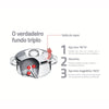 Caldeirão Solar em Aço Inox Fundo Triplo Com Tampa e Alças 24cm 7,8l - Tramontina 62505240