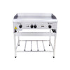Chapa Americana Profissional 90cm a Gás 18mm Lisa Inox Com Pé Cgp90 - Venâncio