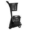 Carrinho de Compras Preto Com Cestos D-500 12kg Removíveis Preto - Dellaplast