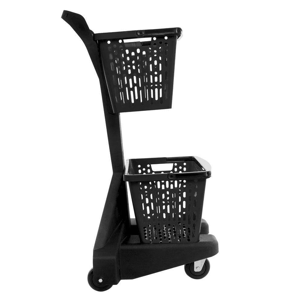 Carrinho De Compras Preto Com Cestos 12kg Removíveis Preto D-500 - Dellaplast
