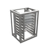 KIT - Mesa Bancada Cavalete de Apoio 8 Níveis CFCS Inox + 4 Assadeiras 35x35 - Venâncio