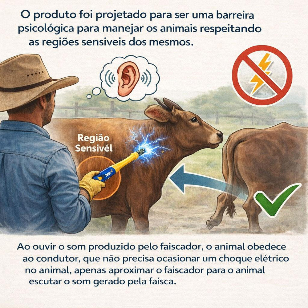 Ferrão Eletrônico Recarregável - ZEBU 1224-6