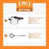 Panela de Pressão 6l Aço Inox Solar + Concha Inox Extrata - Tramontina