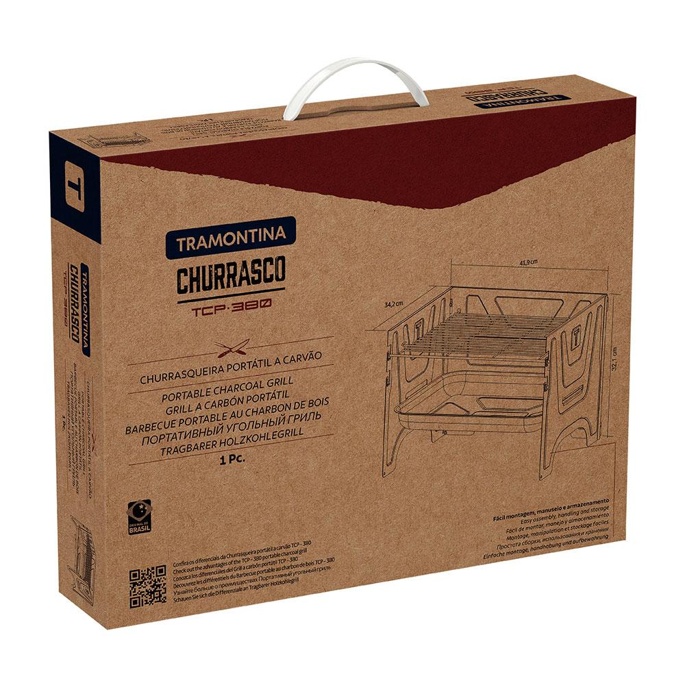 Churrasqueira Portátil Churrasquinho Desmontável à Carvão 41x32 Tcp-380 - Tramontina 26500012