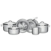 Kit Cozinha Solar Aço Inox Fundo Triplo 11 Peças Com Utensílios - Tramontina