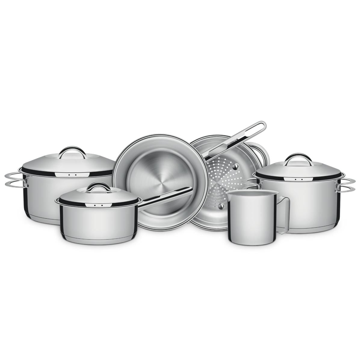 Kit Cozinha Solar Aço Inox Fundo Triplo 11 Peças Com Utensílios - Tramontina