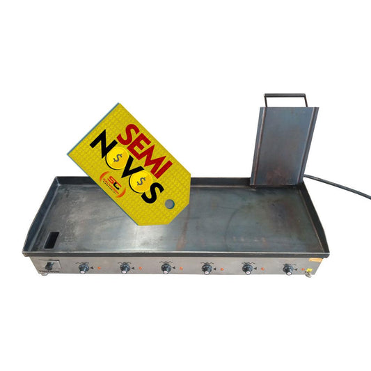 Semi - Chapa Bifeteira Elet Inox Mod 1400 C/ Prensa 220V CE140P - Venâncio