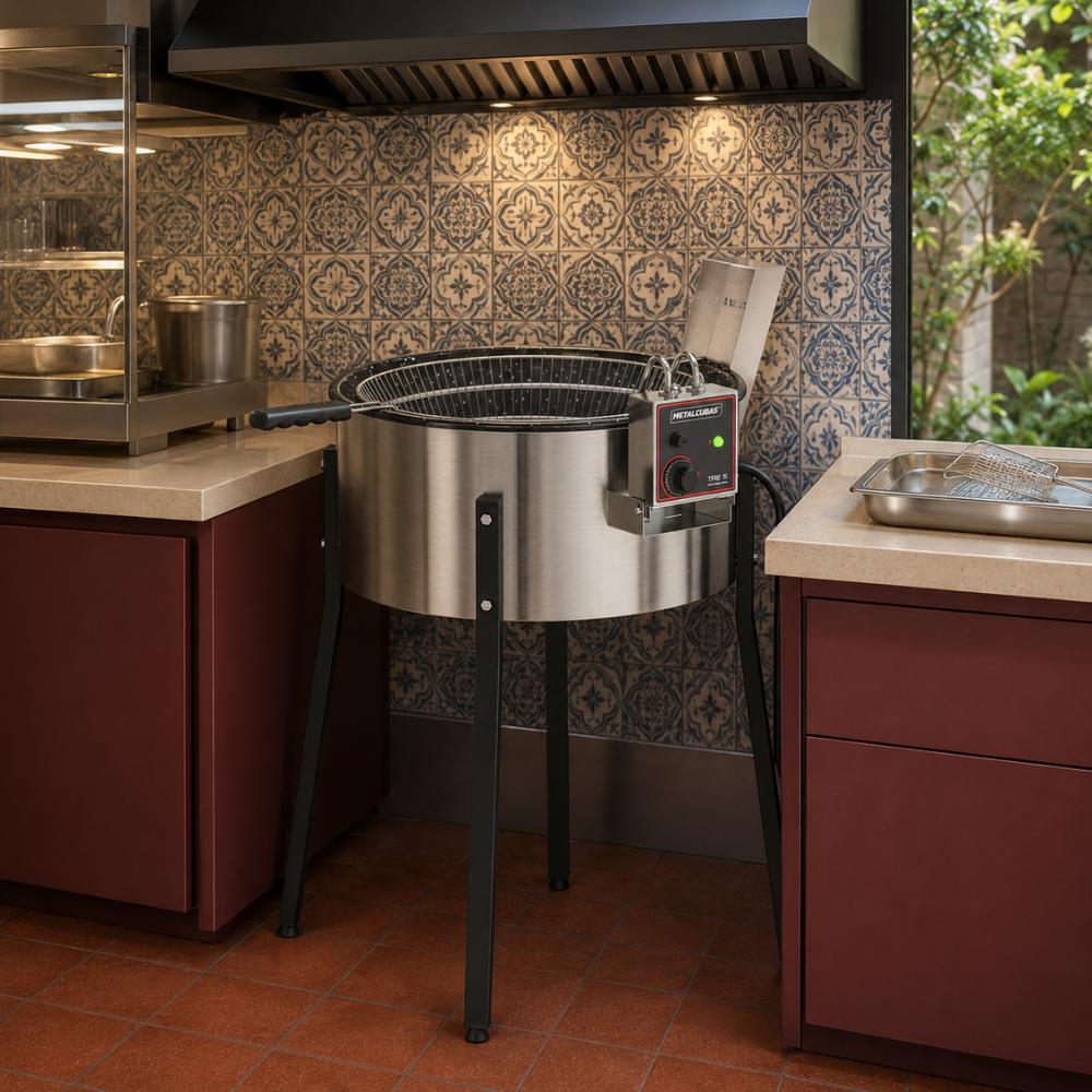 Tacho Fritador Elétrico a Óleo 15 Litros Comercial Esmaltado 5500w Trfe 15 220v - Metalcubas 25608
