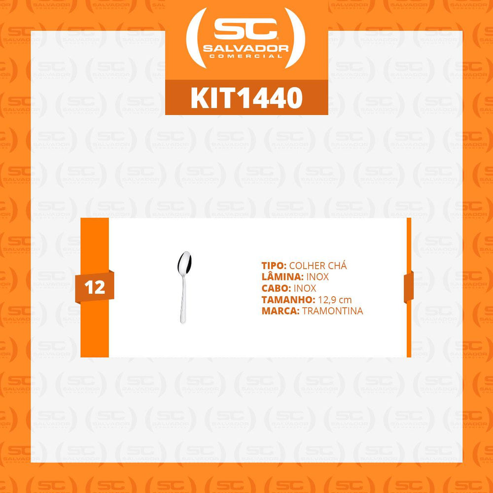 Kit 12 Colheres de Chá Búzios Em Aço Inox Ccibag - Tramontina