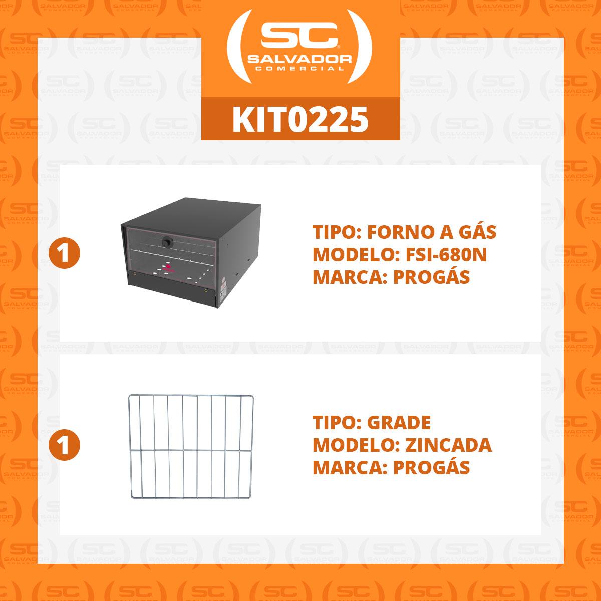 Kit - Forno Semi-industrial Gás Fsi-680n + Grade Extra - Progás