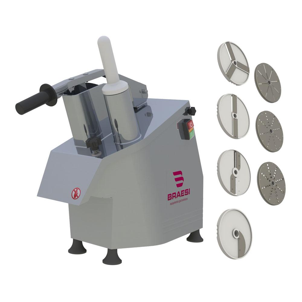Processador de Alimentos 7 Discos 550W Fatiador, Ralador e Cortador BPA-07 Bivolt - Braesi B18178