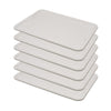 Conjunto 6 Bandejas Plásticas Self-Service Refeição 48 x 32,5 x 2 BR-100 Branca - Della Plast