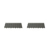 Kit Estrado Plástico Preto 2 Unidades Para Açougues 25x50cm - Della Plast