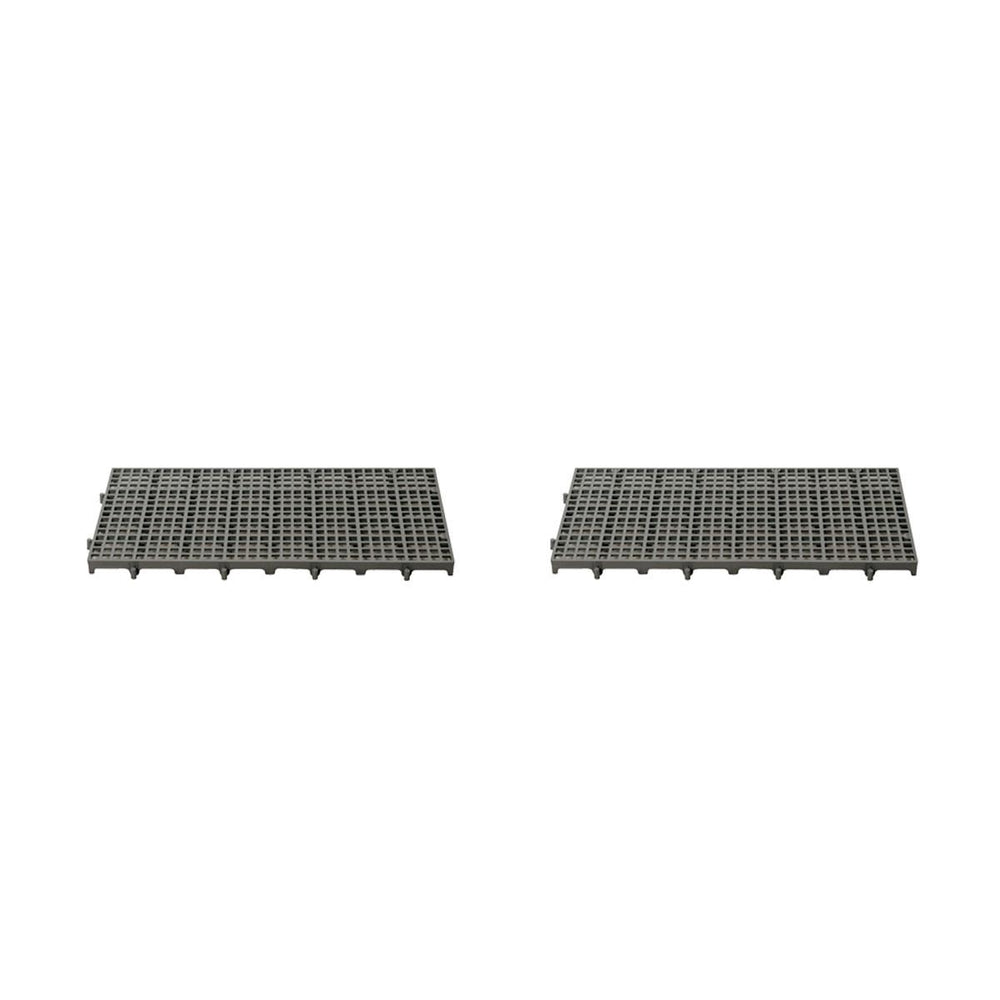 Conjunto Estrado Piso Plástico 2 Unidades 25x50 Preto- Della Plast