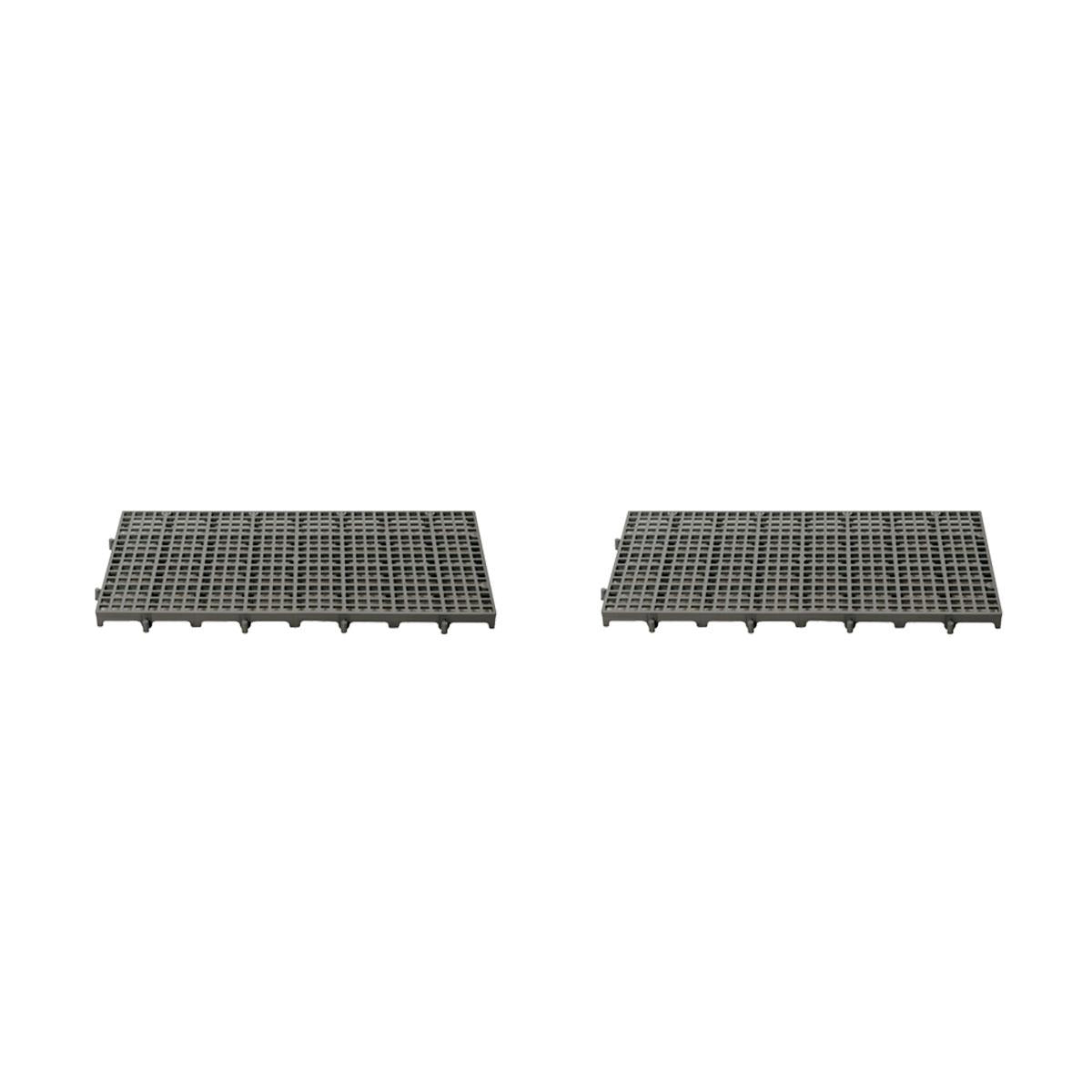 Kit Estrado Plástico Preto 2 Unidades Para Açougues 25x50cm - Della Plast