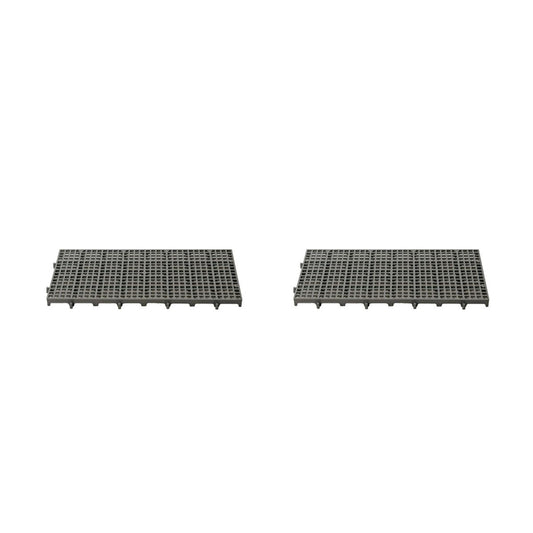 Kit Estrado Plástico Preto 2 Unidades Para Açougues 25x50cm - Della Plast