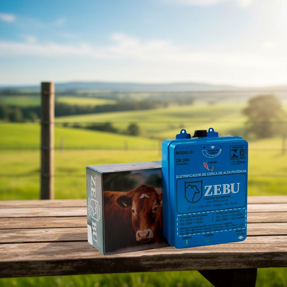 Eletrificador Elétrico de Cercas Grandes Propriedades Até 130.000m ZK200 Bivolt - Zebu 3649-8