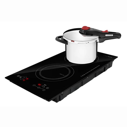 Fogão Cooktop De Indução 2 Bocas Elétrico Eci02ep 220V E Panela De Pressão Inox Solar 6L - Eos