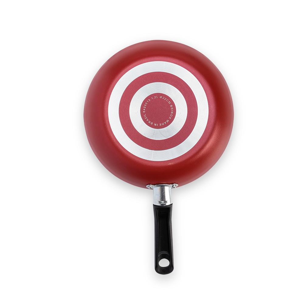 Frigideira Em Alumínio Antiaderente 22cm Ø 1,20L FUN Colors Cereja - Brinox 7232350
