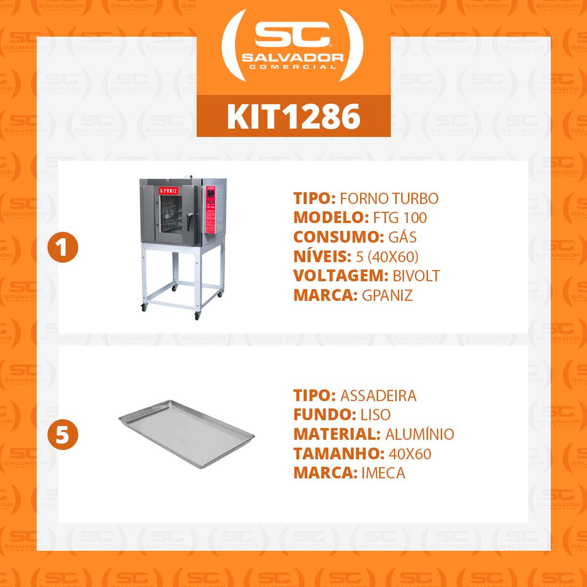 Forno Turbo Á Gás Profissional Padarias 5 Níveis 40x60 Ftg 100 Bivolt Gpaniz + 5 Assadeiras Alumínio