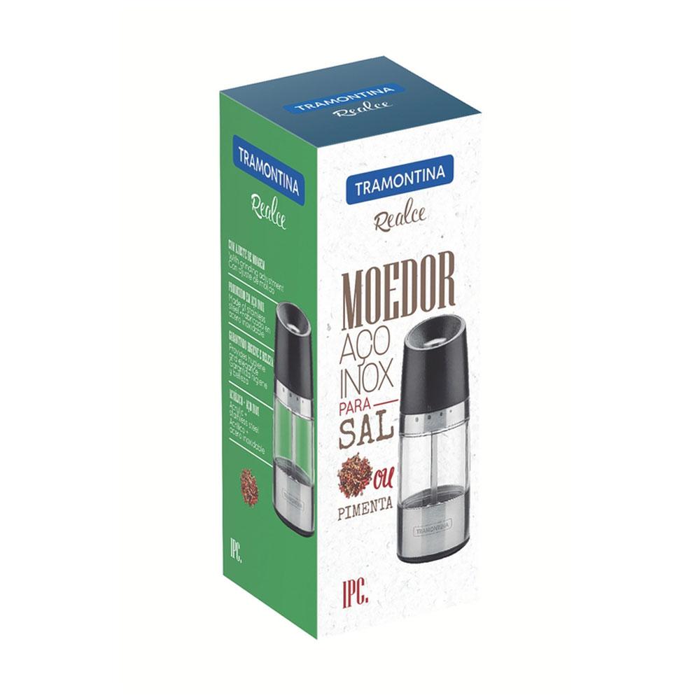 Kit Faqueiro Plenus 6 Peças + 1 Moedor de Sal Ou Pimenta Realce Em Acrílico e Inox - Tramontina