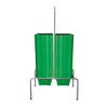 Kit - Suporte Para Cestos de Compras Duplo + 60 Cestos D100 Verde
